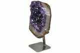 Amethyst Geode With Metal Stand - Uruguay #152246-3